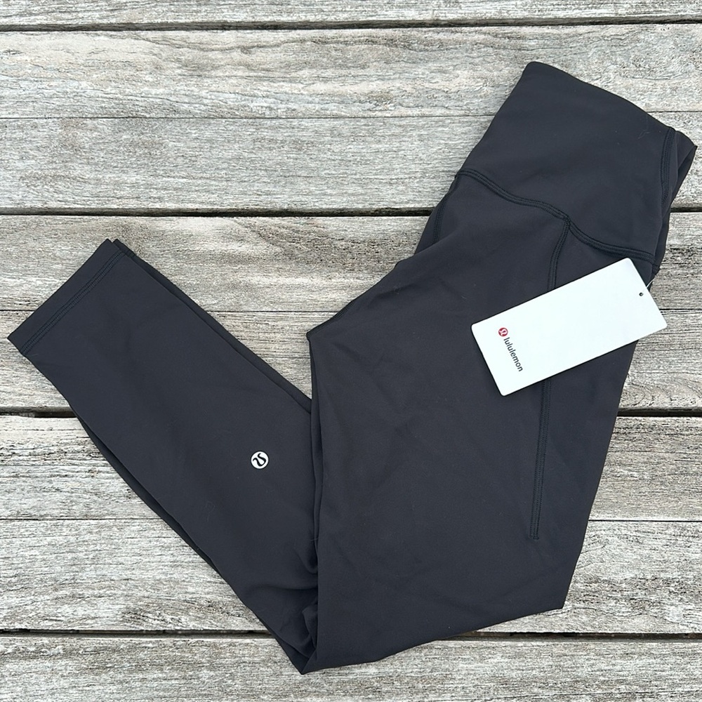 Lululemon Wunder Train High-Rise Tight with Pockets 25" Black size 8 NWT
